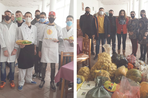 High school students collaborate with local food producers to help Covid -19 front line medics
